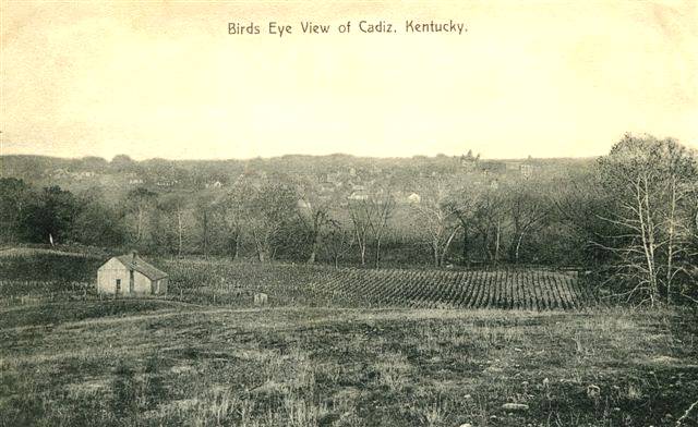 Postcard  - Cadiz, KY  A Birds Eye View, 1912